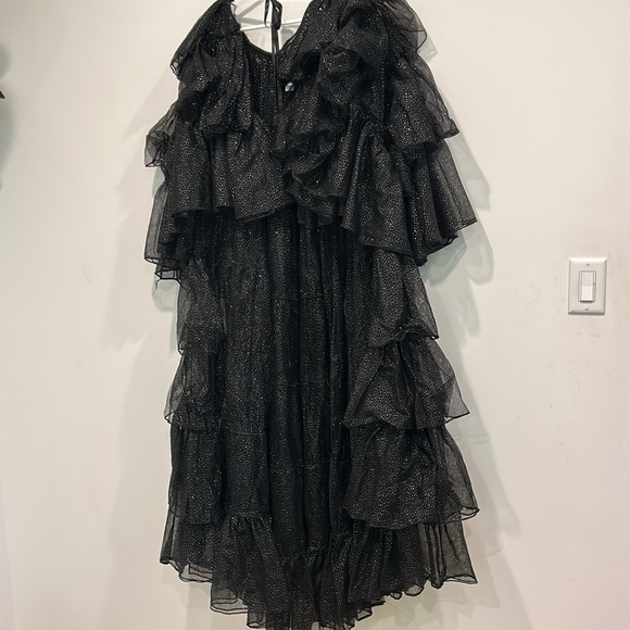 Club Exx Tulle layer black stardust duster cardigan maxi full xs/s women’s new - Picture 7 of 7